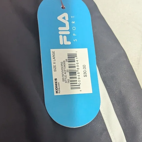 Fila Sport Gray and Orange Athletic Shorts - Picture 3 of 4